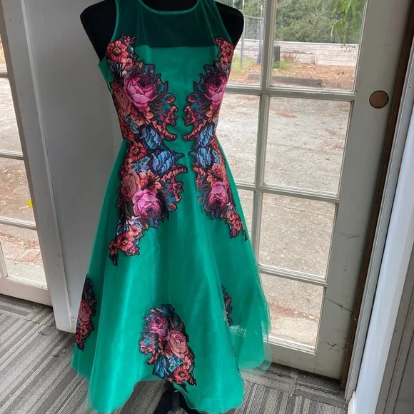 blue dress for baby girl Moulinette Soeurs Anthropologie Size 6 Blue Silk Lace Dress Blue / 6